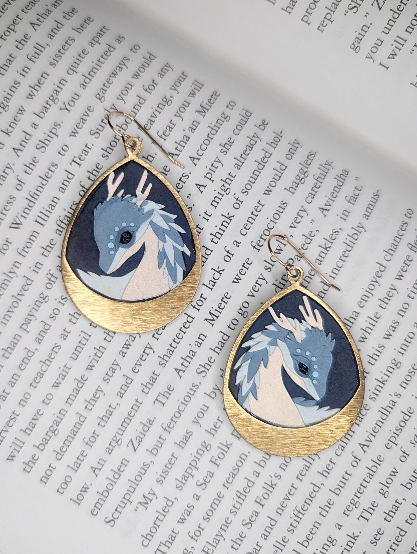 Cut-Paper Dragonling Earrings
