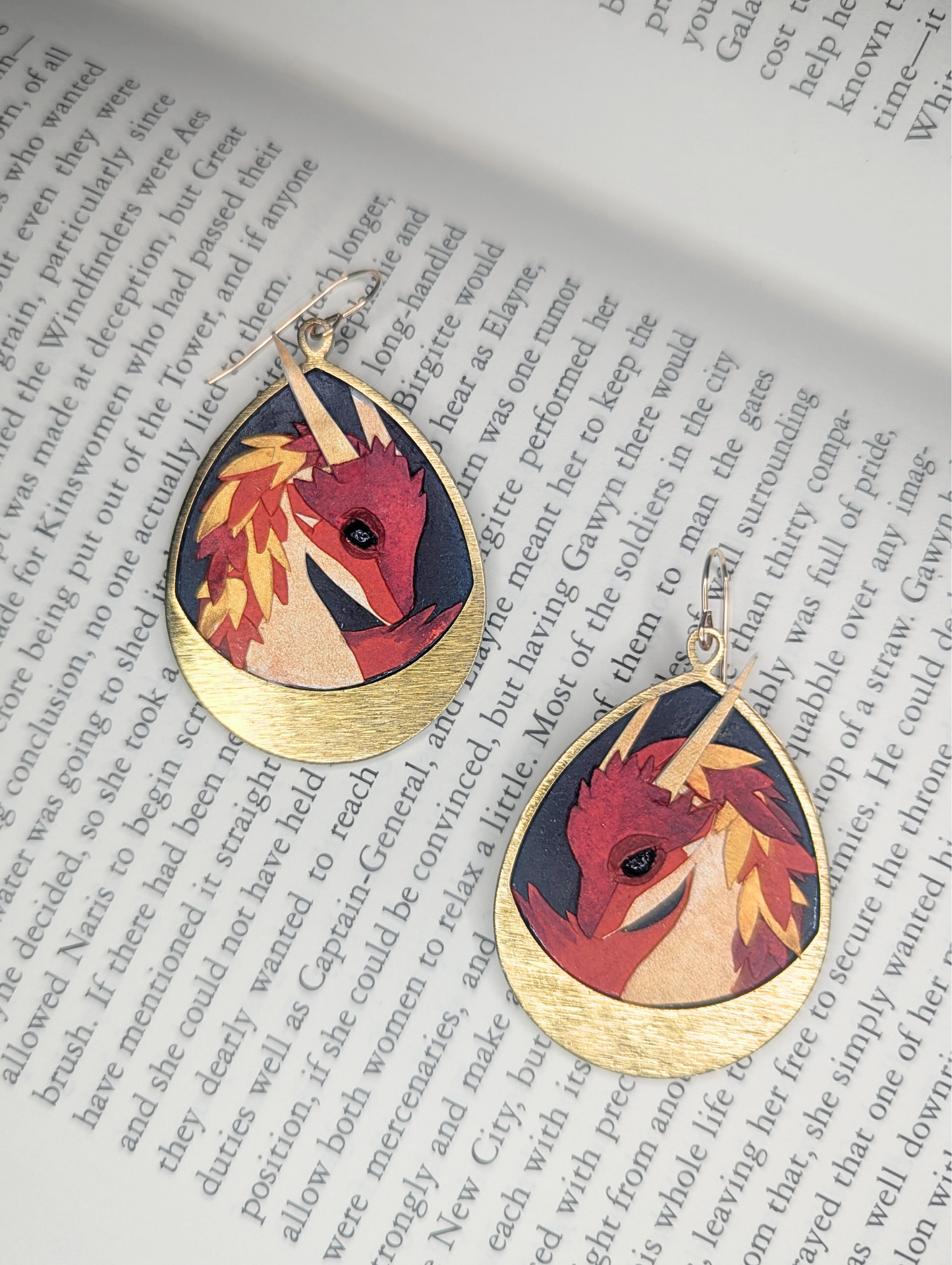 Cut-Paper Dragonling Earrings