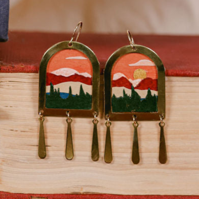 Cut-Paper Earrings (Arch Style)