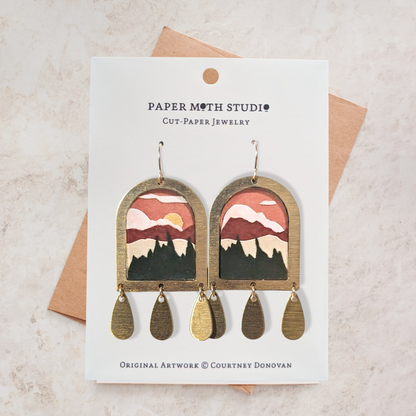 Cut-Paper Earrings (Arch Style)