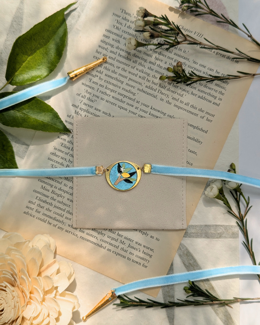 Lemon Floral Choker