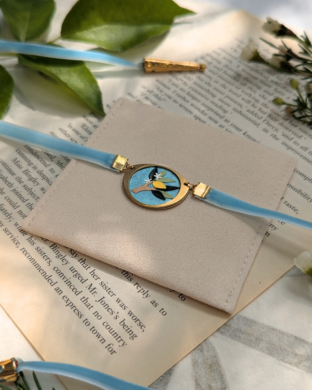 Lemon Floral Choker
