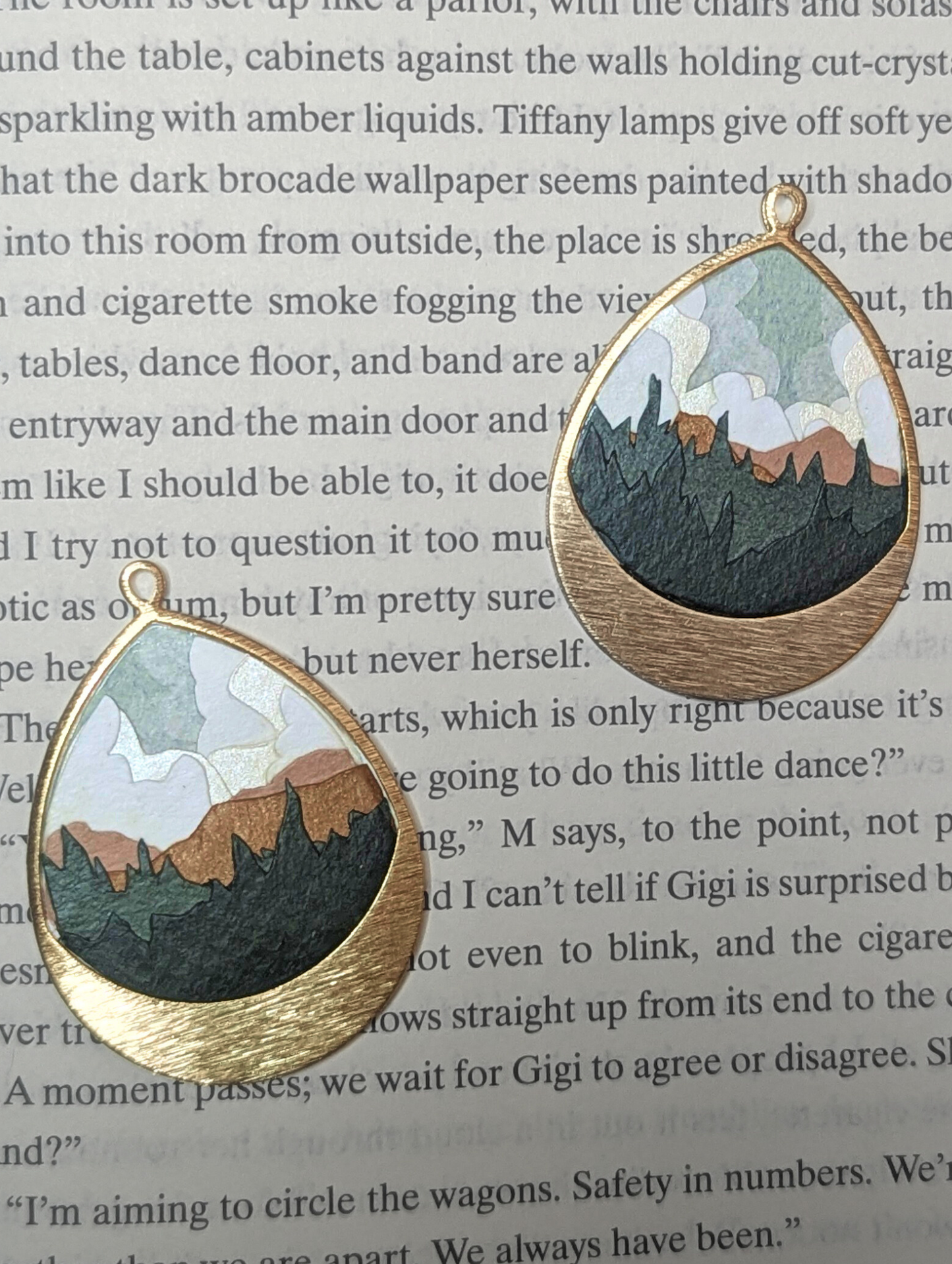 Landscape Cut-Paper Earrings