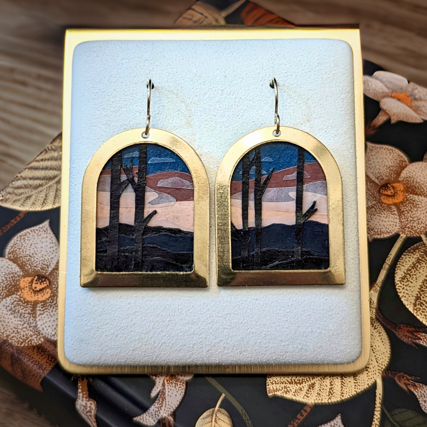 Cut-Paper Earrings (Arch Style)