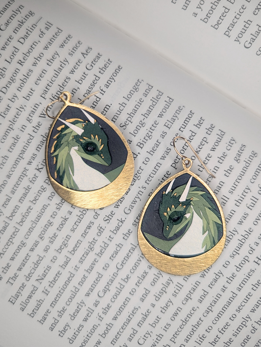 Cut-Paper Dragonling Earrings