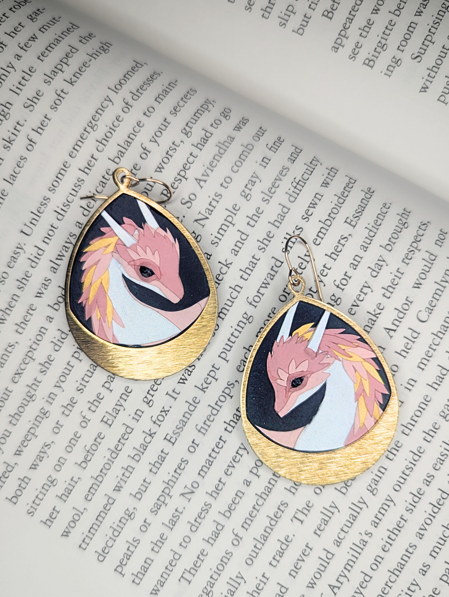 Cut-Paper Dragonling Earrings